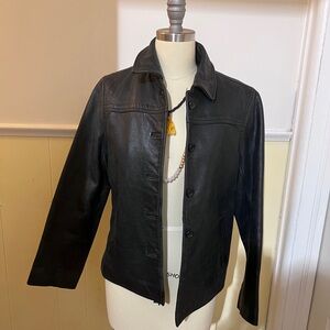 J. Crew Black Leather Jacket